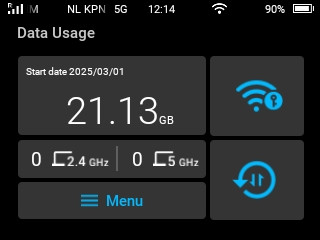 Screenshot of the device interface